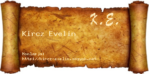 Kircz Evelin névjegykártya